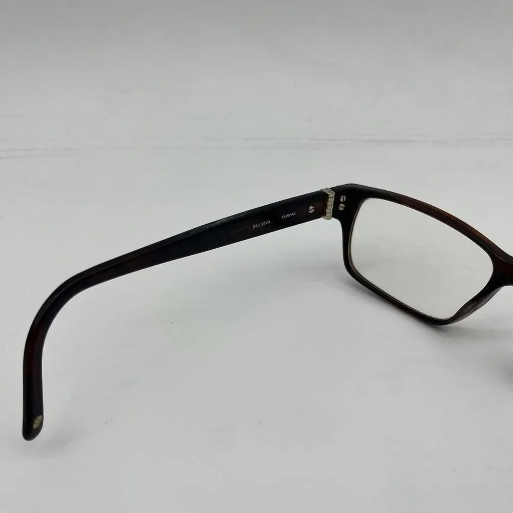 Bulova Eyeglasses Frames FAIRFAX BROWN DEMI Tortoise Rectangular 54-14-140